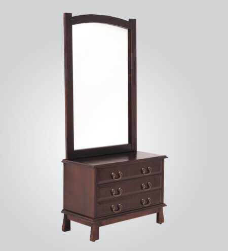 Wooden Mirror With Wooden Cabinet _1