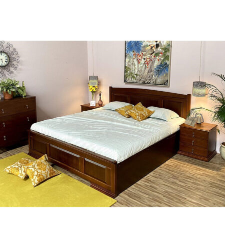 Classy Queen Size Bed With Hydraulic Storage _1