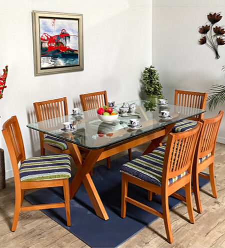 Modern Six Seater Dining Table Set _1