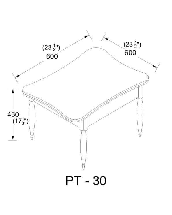 Wooden Peg Table_Size