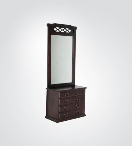 Wooden Mirror Frame With Wooden Cabinet _1