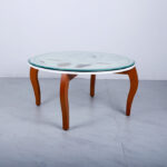 CT50_Wooden Center Round Table With Glass