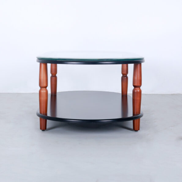 CT46_Oval Wooden Center Table_Side View