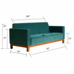 Blue 3 seater collection sofa