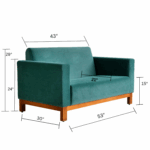 Blue 2 seater collection sofa