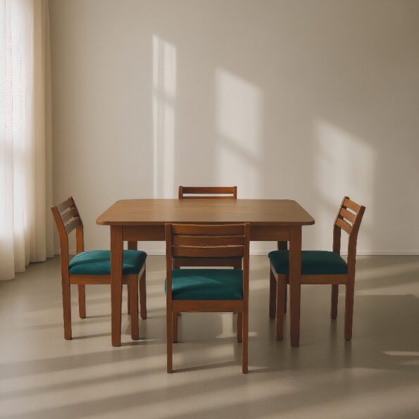 Four Seater Wooden Dining Table Set