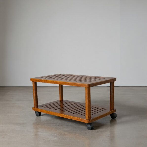 Wooden Center Table With Wheels