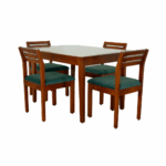 Blue dining set 4 seater maeble