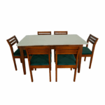 Blue dining set 6 seater maeble