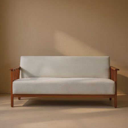Wooden Three Seater Sofa
