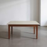 Six Seater Wooden Dining Table With Marble Top