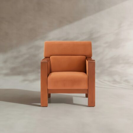 Wooden One Seater Sofa With Arms