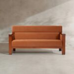 Wooden Three Seater Sofa With Arms