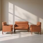 Wooden Sofa Set With Arms 2+1+1