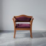 Curved Wooden One Seater Sofa