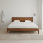 Simple Queen Size Wooden Bed