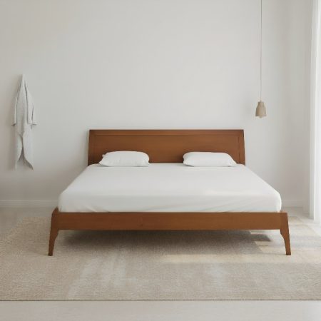 Simple Queen Size Wooden Bed