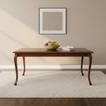 Wooden Dining Table With Curve Legs