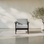 Wooden One Seater Low Back Sofa