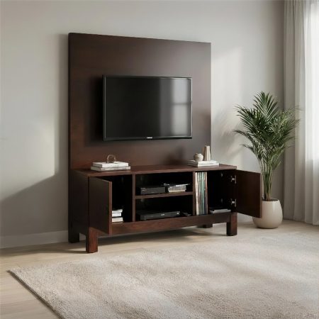 Wooden TV Unit With Back Panel