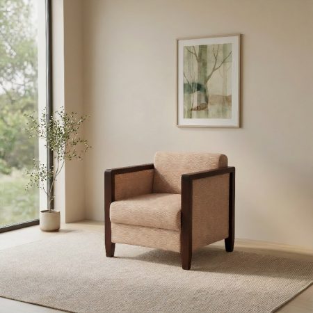 Wooden Elite One Seater Sofa