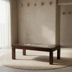 Wooden Center Table With Glass