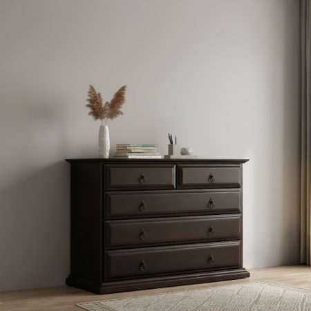 Wooden Chest Of Drawer With Five Drawers