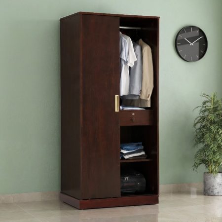 Wooden Wardrobe With Single Sliding Door
