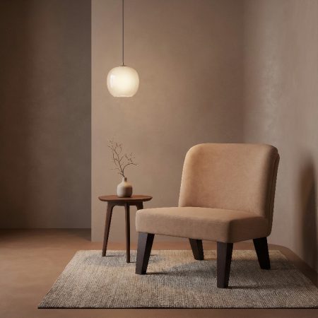 Sleek Wooden Low Chair