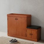 Wooden Shoe Rack With Seat