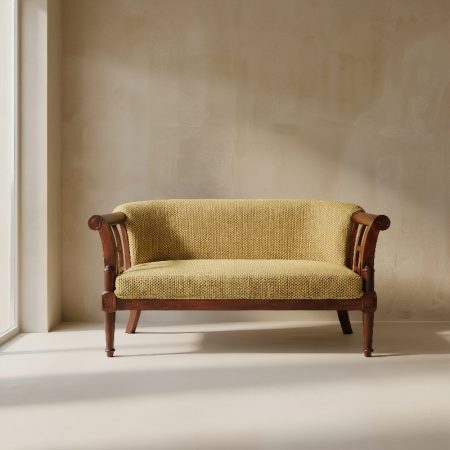 Contemporary Two Seater Wooden Sofa