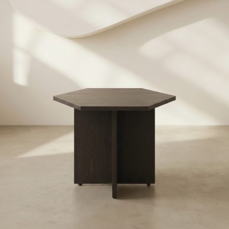 Hexagonal Wooden Side Table