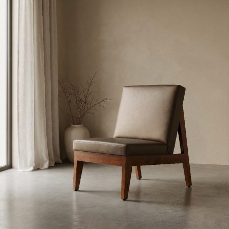 Elegant Wooden Low Chair