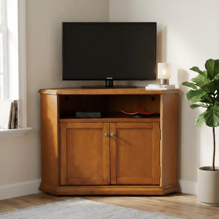 Wooden Corner TV Unit